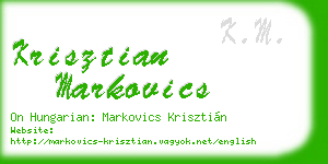 krisztian markovics business card